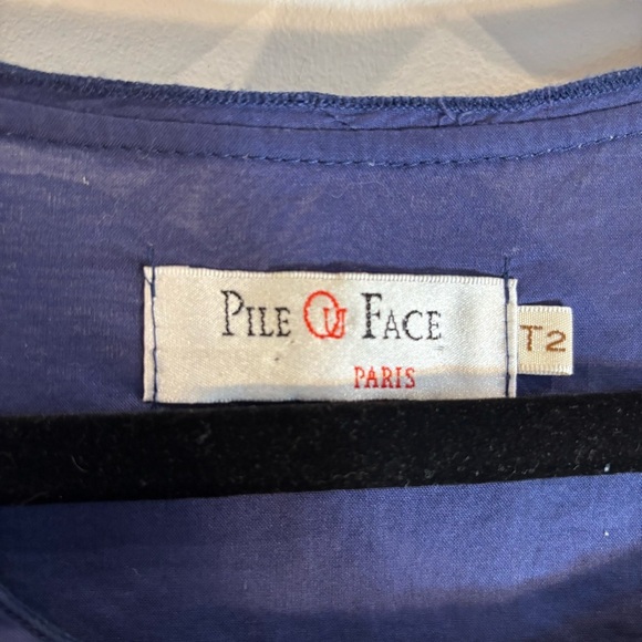 PILE OU FACE Sz T2 (US L estimated) Floral Midi Dress Asymmetrical Silk Blend - Picture 2 of 11